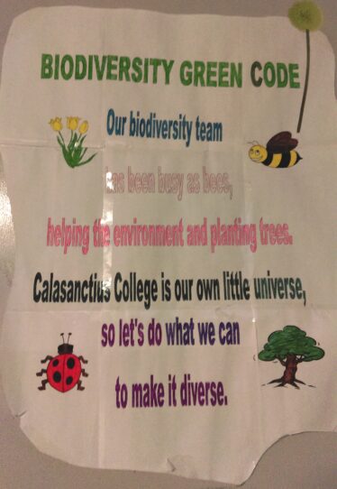 Calasanctius Biodiversity Motto | Aine Clarke