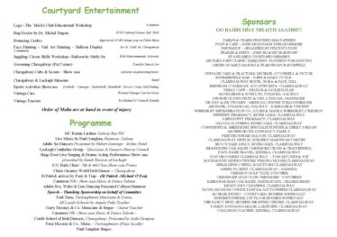 St. Patricks 2017 Leaflet Pg 2 | Féile Naomh Pádhraic Baile Chláir -Claregalway