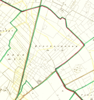 Knockdoemore 6" OS 1840's Map
