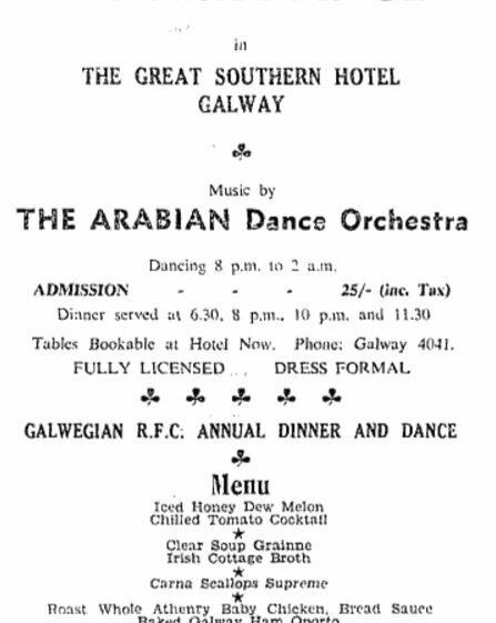 Galway R.F.C. Annual Dinner Dance 1961 | irishnewsarchives.com, CC-BY-NC-ND
