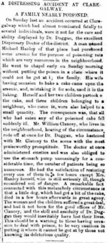 A Family nearly poisoned news article | irishnewsarchives.com, CC-BY-NC-ND