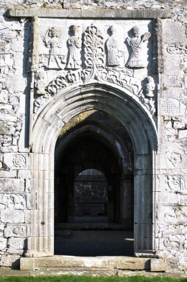 Clontuskert late medieval perpendicular doorway. | Christy Cunniffe