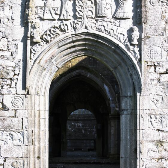 Clontuskert late medieval perpendicular doorway. | Christy Cunniffe