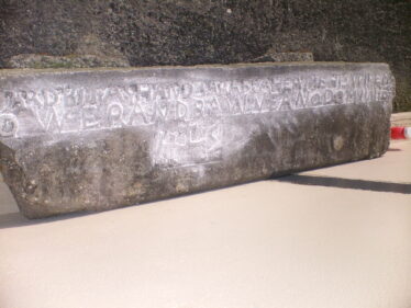 Inscribed chimney overmantle. | Christy Cunniffe