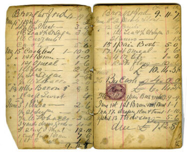 Shop Ledger 1909