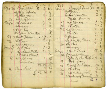 Shop Ledger 1909
