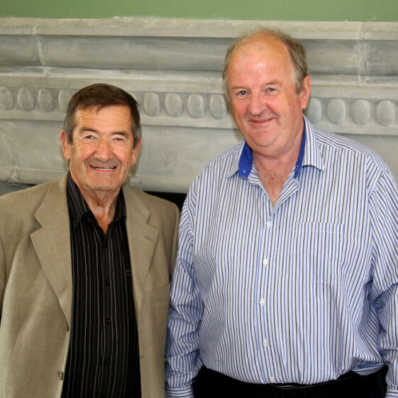 Galway Gastronomic Heritage Day 16 James Bow from Manlough and Martin Lavelle at the Galway's Gastronomy Project launch organised by Galway County Heritage at Claregalway Castle.
| Hany Marzouk