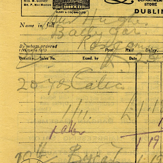 Ballygar Shop Receipts