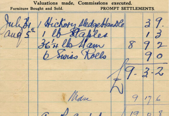 Ballygar Shop Receipts