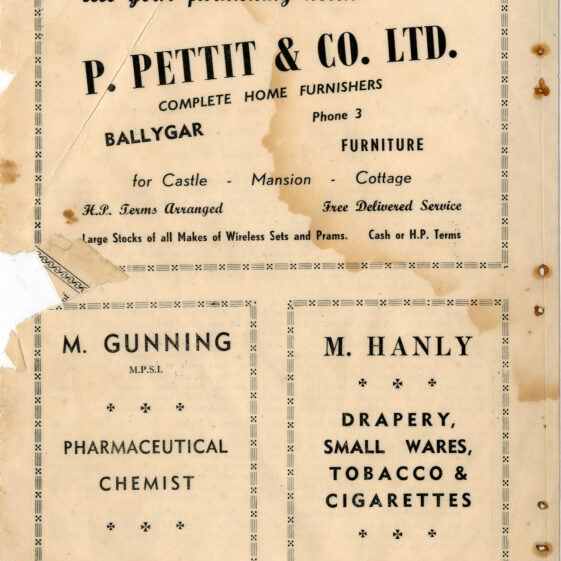 Ballygar Shop Receipts