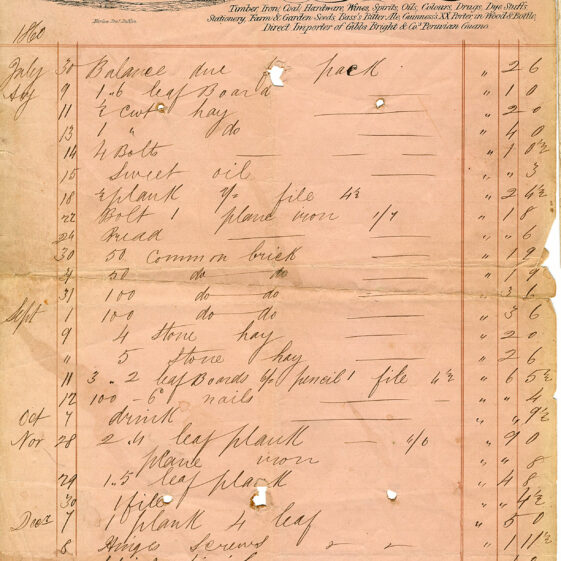 Ballygar Shop Receipts