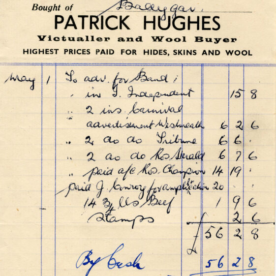 Ballygar Shop Receipts