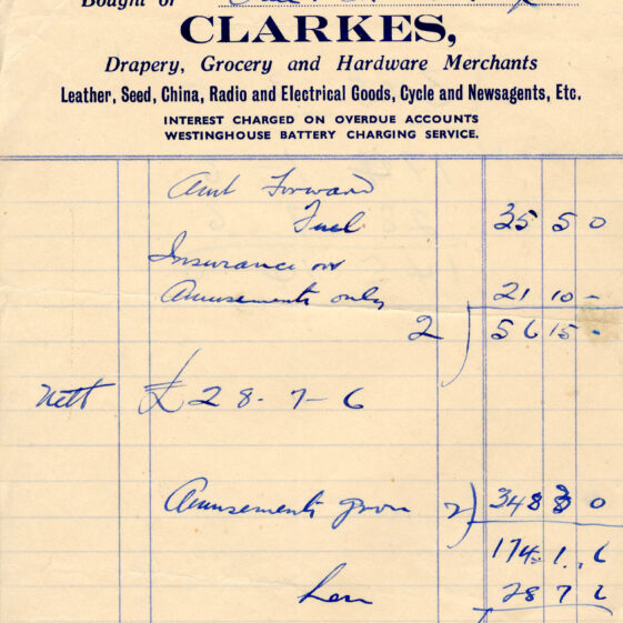 Ballygar Shop Receipts