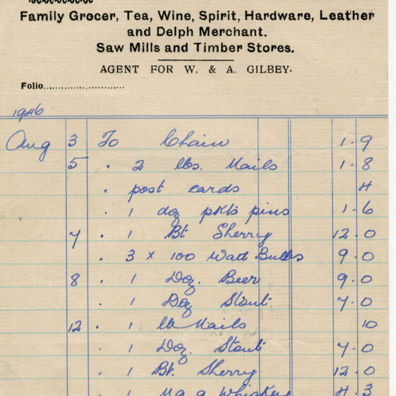 Ballygar Shop Receipts