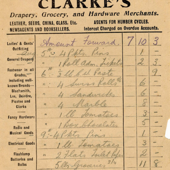 Ballygar Shop Receipts