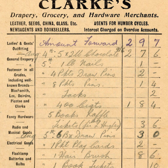 Ballygar Shop Receipts