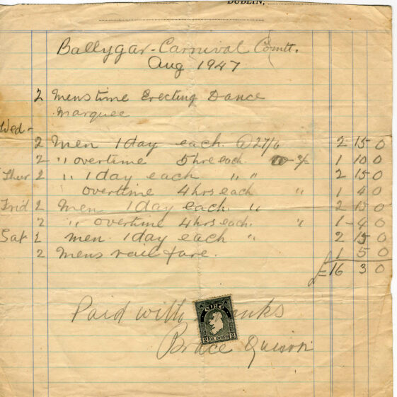 Ballygar Shop Receipts