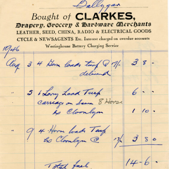 Ballygar Shop Receipts