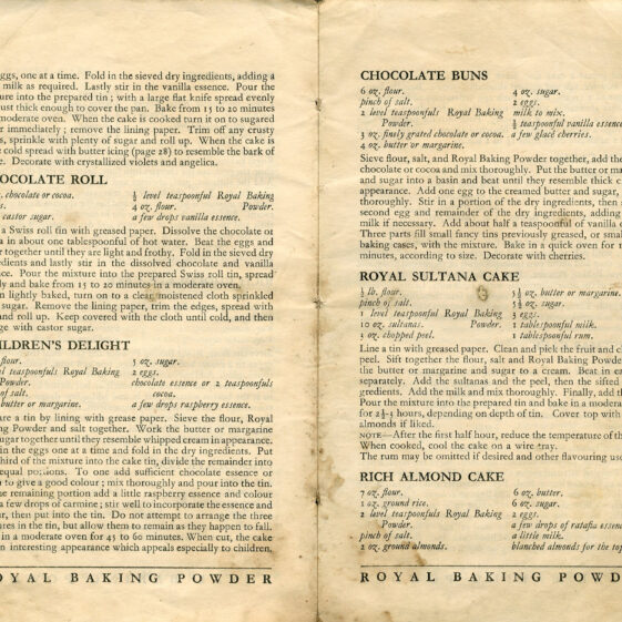 Royal Baking Powder Recipes