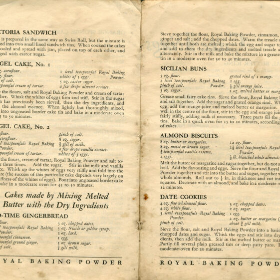 Royal Baking Powder Recipes