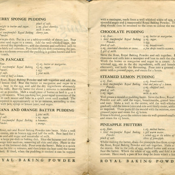 Royal Baking Powder Recipes