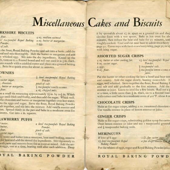 Royal Baking Powder Recipes