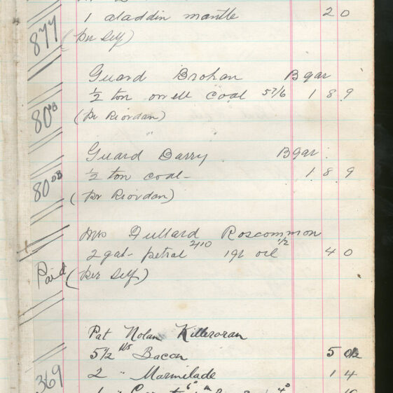 Shop Ledger 1936