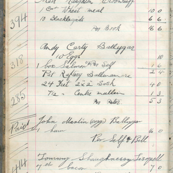 Shop Ledger 1936