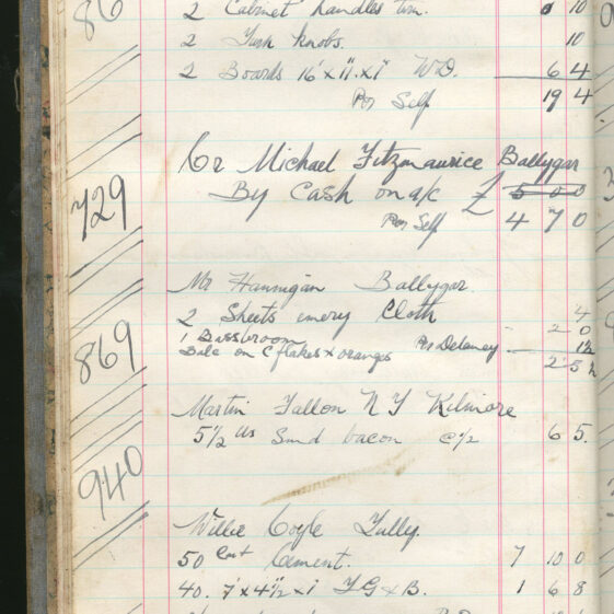 Shop Ledger 1936