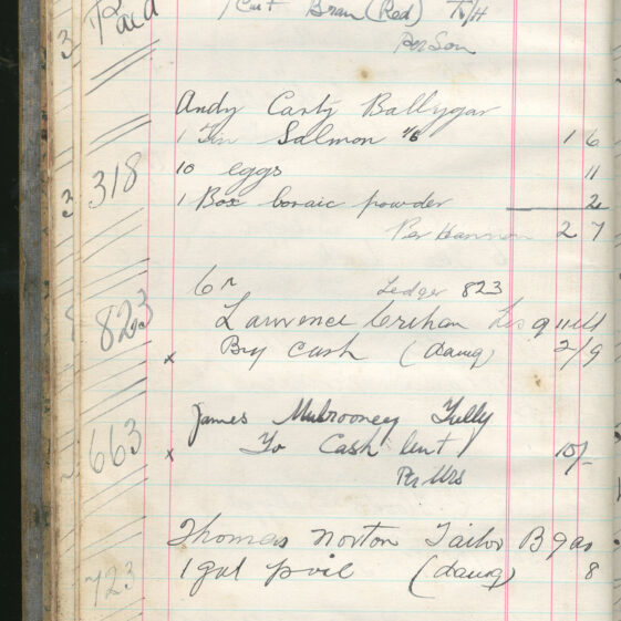 Shop Ledger 1936