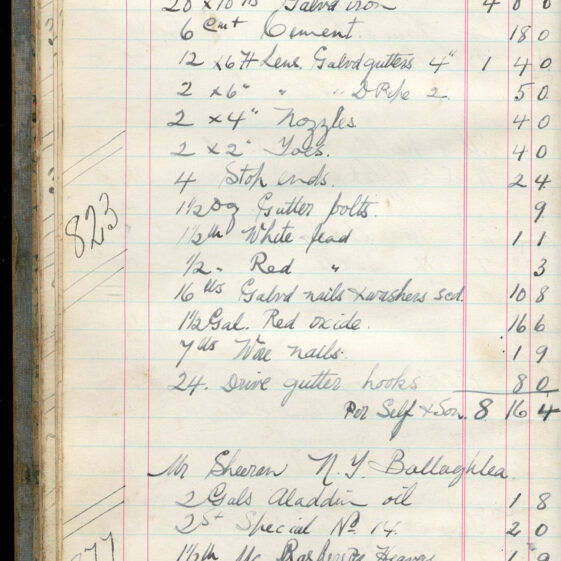Shop Ledger 1936