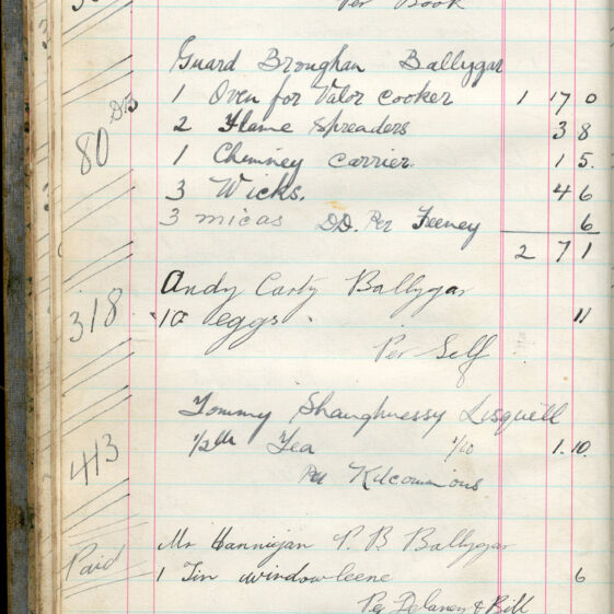 Shop Ledger 1936