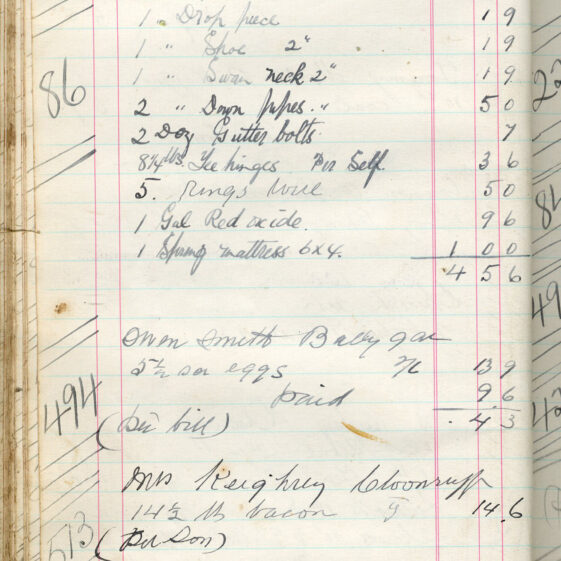Shop Ledger 1936