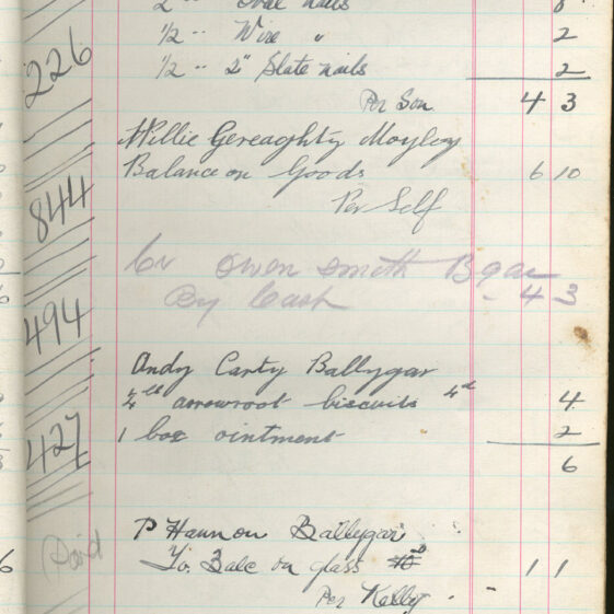 Shop Ledger 1936
