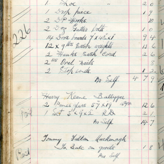 Shop Ledger 1936