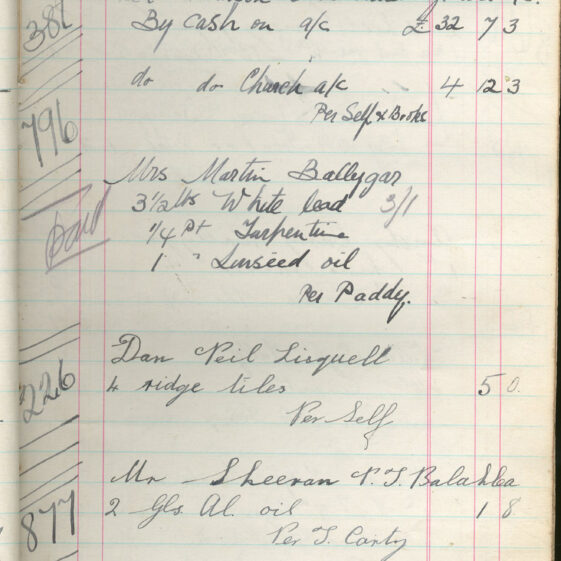 Shop Ledger 1936