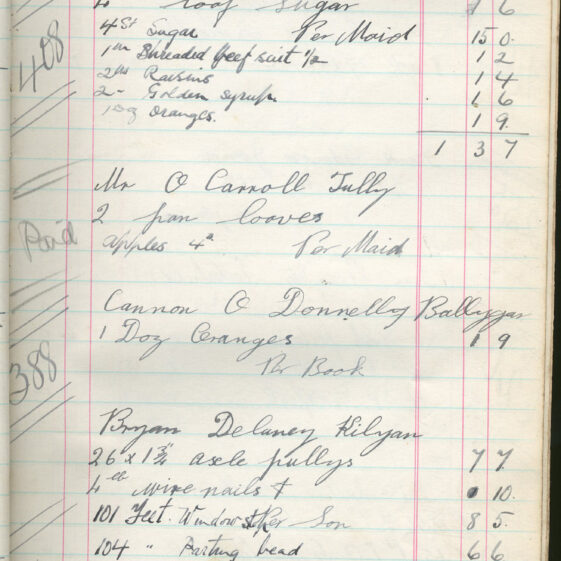 Shop Ledger 1936