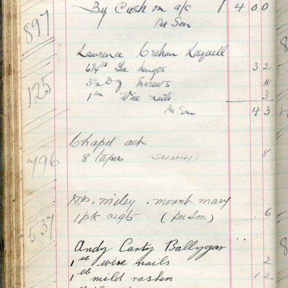 Shop Ledger 1936