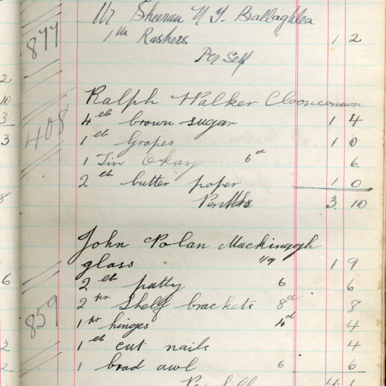 Shop Ledger 1936