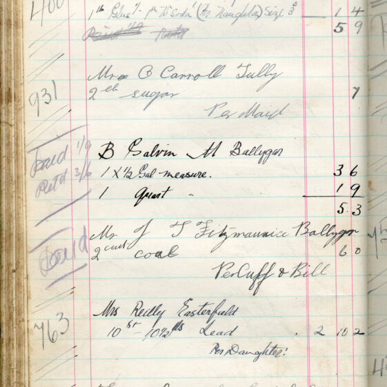 Shop Ledger 1936