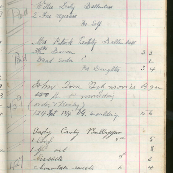 Shop Ledger 1936