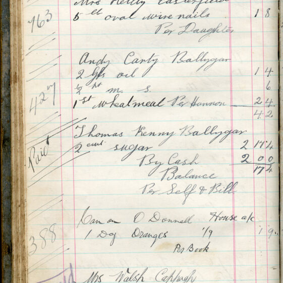 Shop Ledger 1936