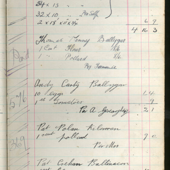 Shop Ledger 1936
