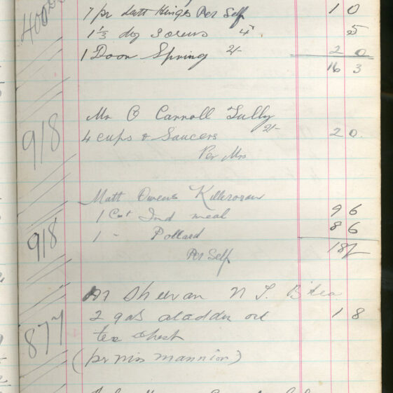 Shop Ledger 1936