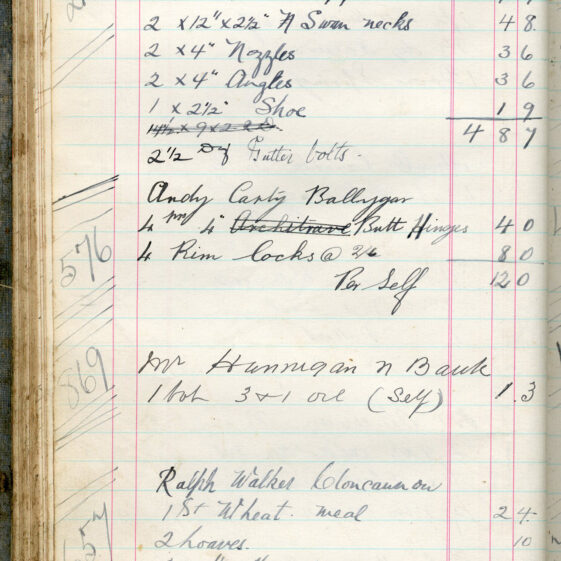 Shop Ledger 1936