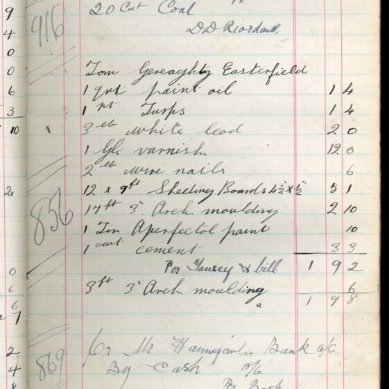 Shop Ledger 1936