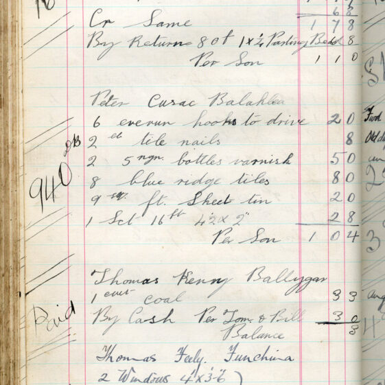 Shop Ledger 1936
