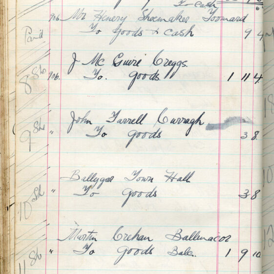 Shop Ledger 1936