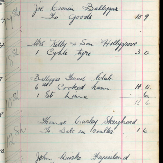 Shop Ledger 1936