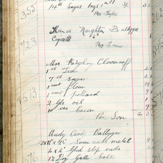 Shop Ledger 1936
